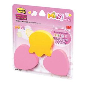 3M 포스트잇 MINI-2HT 하트와 튤립 메모지