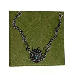 GUCCI 구찌 인터로킹 팔찌 플라워 실버 728480 J8749 8183