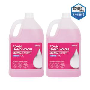 크리넥스 촉촉 핸드워시 내츄럴허브향 4L x 2개 대용량 56055