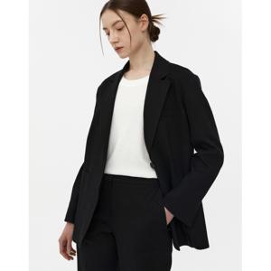 닥스 여성 24SS 클리어런스린넨블랙 솔리드 린넨혼방 세미오버핏 테일러드 자켓 DLJA4B307BK