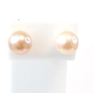 [블루케이] 핑크 마베진주 원석귀걸이240317-02원형