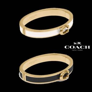코치 COACH 여자 남자 시그니쳐 푸시 힌지 뱅글 팔찌