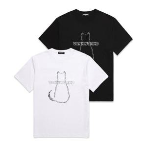 [밴웍스]CAT 오버핏 반팔 티셔츠 (VS0096)