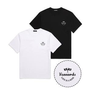[밴웍스]FLAG LOGO 오버핏 반팔 티셔츠 (VS0090)