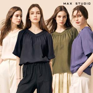 막스스튜디오 비스코스 100% V넥 블라우스 2종