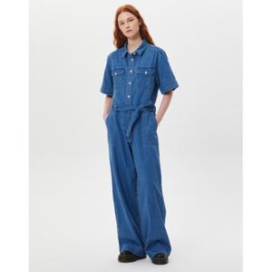 라움 여성  DENHAM WOMEN 블루 스트랩 면 데님점프수트 CWDR3E338B2
