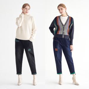 [할리마리]컬러패치배기데님팬츠1종 (2종1택)