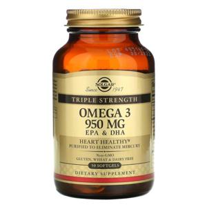 미국직구 Solgar 솔가 오메가3 EPA DHA 트리플 스트랭스 950mg 50소프트젤