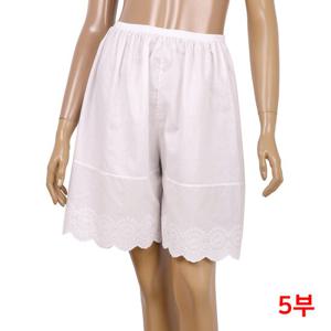 바풀 CN TN 18952 아사면 5부 속바지 순면 바지 자수EDGE