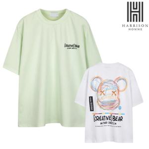 [해리슨][해리슨] 무지개 곰 반팔티 HITF1097