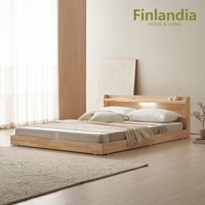 핀란디아 리안 편백 LED 저상형 퀸침대Q