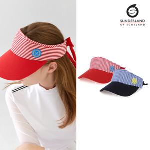 선덜랜드 여성 핫픽스 와펜포인트 스트라이프 골프모자/썬캡 - 16822CP26