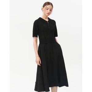 닥스 여성 24SS 클리어런스린넨블랙 레이어드 린넨혼방 반팔원피스 DLDR4B505BK