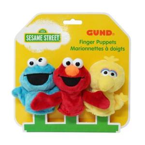 GUND 손인형 세서미 손가락인형 3종세트 8cm (G6052070)