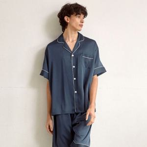 바풀 LL44002-12 남성잠옷 샤틴 반팔 파자마 여름 잠옷 상하 세