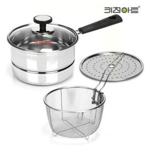 키친아트 냄비 미니 찜/국수 냄비 16cm 찜판 채망