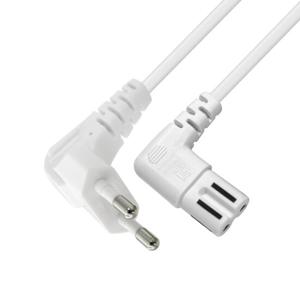 HDTOP 국산 8자 코드 전원 파워 케이블 양쪽 꺾임 화이트 5M HT-AC097