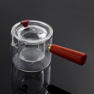 티포트 로하티우드핸들 내열유리 차포트(400ml) 티팟