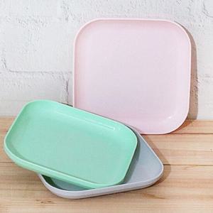 파스텔 다용도 정사각 미니 쟁반 트레이 2호 3P