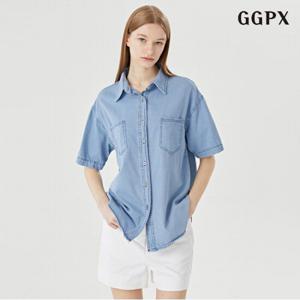 [GGPX]카라 데님 발팔 셔츠 (GOABA018D)