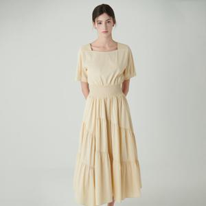 [SATIN] 셔링 밴드 포인트 원피스 S242N654