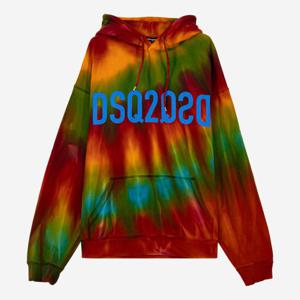디스퀘어드2 레인보우 로고 후드 맨투맨 MULTICOLOR S74GU0566S25030