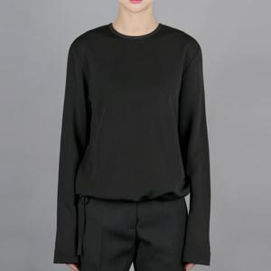 질샌더 샤이니 비스코스 드로스트링 헴 탑 J02GU0103 J20053 001