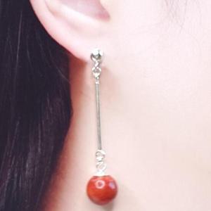 [블루케이] 엔틱 목산호 원석귀걸이240615-10