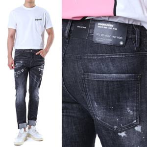디스퀘어드 블랙래더패치 디스덧댐 블랙워싱진/74LB1480