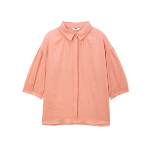 닥스 여성 24FW 추가특가린넨 핑크 솔리드 튤립 핏 블라우스 DLBL4C711P2