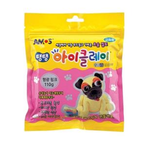 아모스 6000 탱탱아이클레이 110g 형광분홍 (1개)