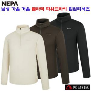 [네파][티셔츠 등산티셔츠](7J55401) 남성 폴라텍 파워드라이 집업티셔츠