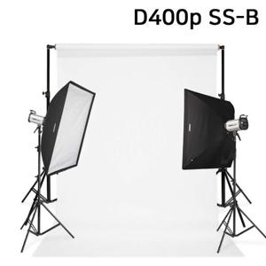 사진조명 촬영 세트 D400p SS-B 이동형 배경지 화이트