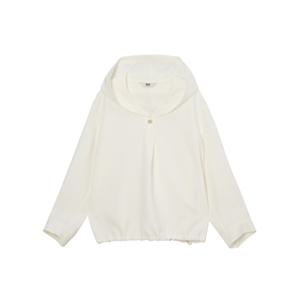 닥스 여성 24FW 가격인하아이보리 솔리드 밑단 스트링 후드 블라우스 DLBL4D803IV