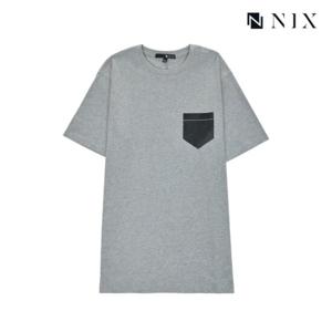[닉스][닉스]남성 배색 포켓 패치 라운드 티셔츠_FNLMCTR163P