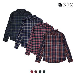 [닉스][닉스]남성 플란넬 글렌체크 컴포트핏 셔츠_FNNFCSL154P