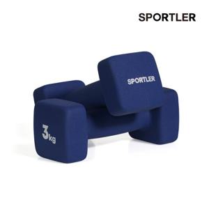 스포틀러 미용아령 네오프렌 여성 덤벨 미니 3kg 2개 세트