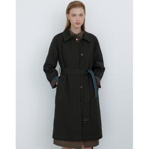 닥스 여성 24FW 울혼방브라운 스트랩 리버시블(양면) 코트 DLCO4D805W3