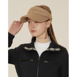 헤지스 골프 여성 24FW 카멜 자수포인트 선바이저 HWHE4F504CM