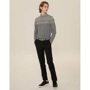 헤지스 골프 24FW 간절기필수템ESSENTIAL 블랙 남성 면혼방 기본 팬츠(슬림핏) HUPA4C601BK