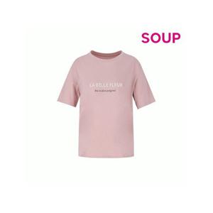 [숲]SOUP 자수 레터링 반팔 티셔츠 SA4ST93