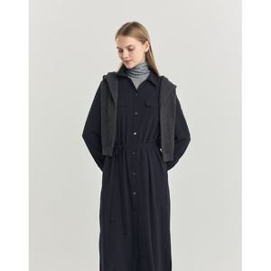 헤지스 여성 24FW 네이비 스트랩 셔츠형원피스 HSDR4D804N3
