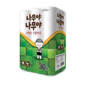나무야나무야 디럭스 3겹 데코 화장지(27M_30롤)X3개