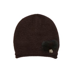 닥스 여성 24FW 울혼방 와인 글리터 퍼 장식 울혼방 비니 DLHE4D909D2