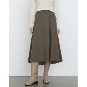 닥스 여성 24FW 가격인하SET-UP울 카키 스트레치 A라인 뒷밴딩 스커트 DLSK4D901K1