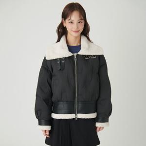 [SATIN] 빅 카라 덕 다운 패딩 O244T852