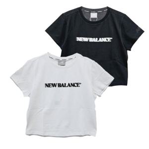 뉴발란스 반팔티 IST 여성 슬림핏 블러 그래픽 세미크롭 티셔츠 NBNEE2W432
