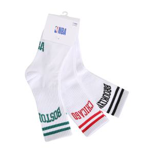 NBA 공용 BKN 아치형 레터링 3PACK 양말 55AAO226