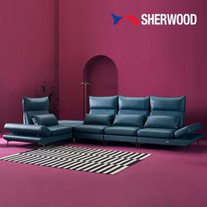 더블린 8인용 코너형 이태리 천연통가죽 스윙 소파 (전체가죽)