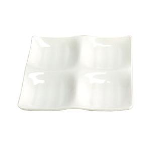 업소용 멜라민 정사절 접시(대)(흰색)